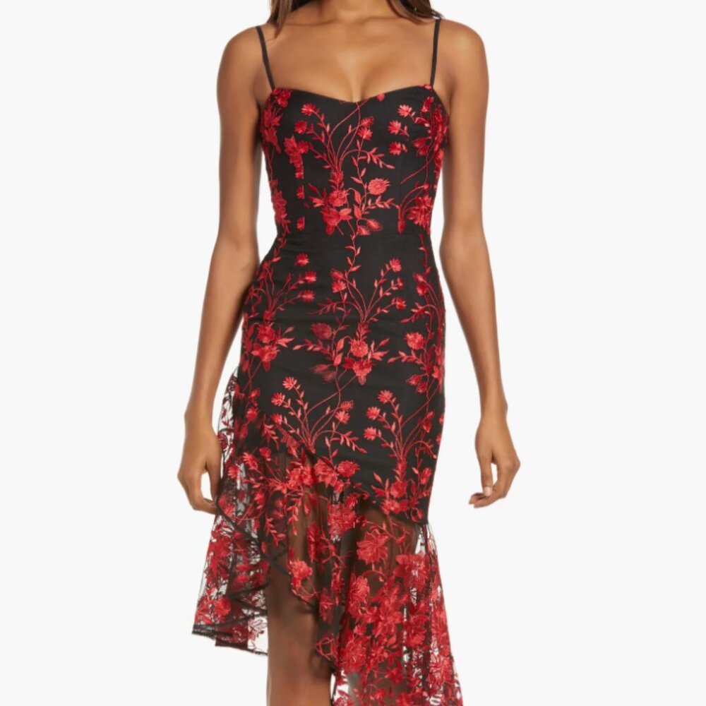 Cantrelle Asymmetrical Hem Cocktail Dress: Dress the Population